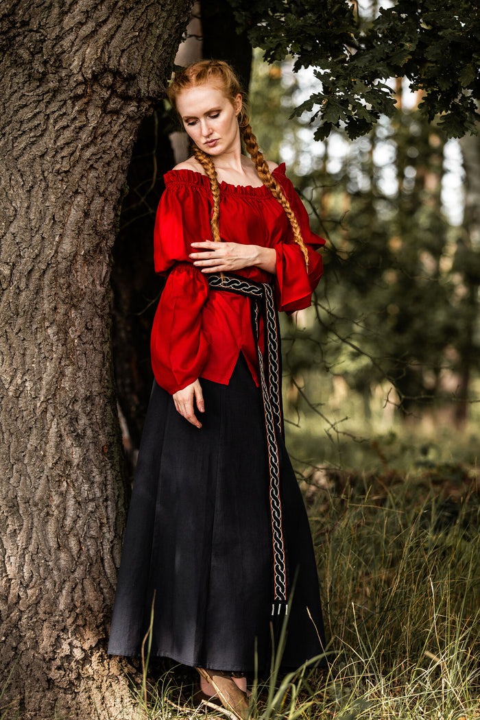 Blusa renacentista, roja