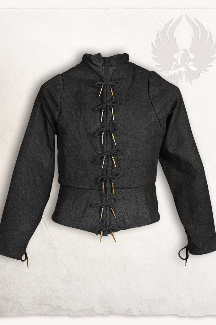 Tudor arming doublet, 15e eeuw, zwart