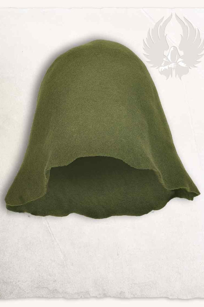 Middeleeuwse vilthoed Bruno, groen, wolmix