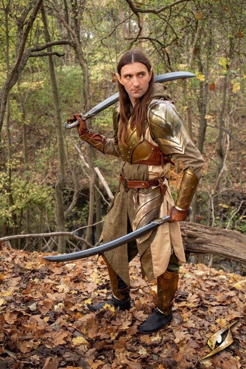 Zakřivený LARP elfí meč, 105 cm