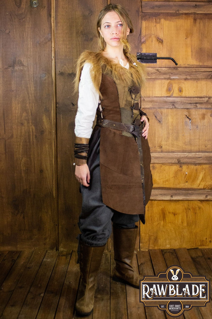 Skórzany jerkin Falcon, damski – brązowy