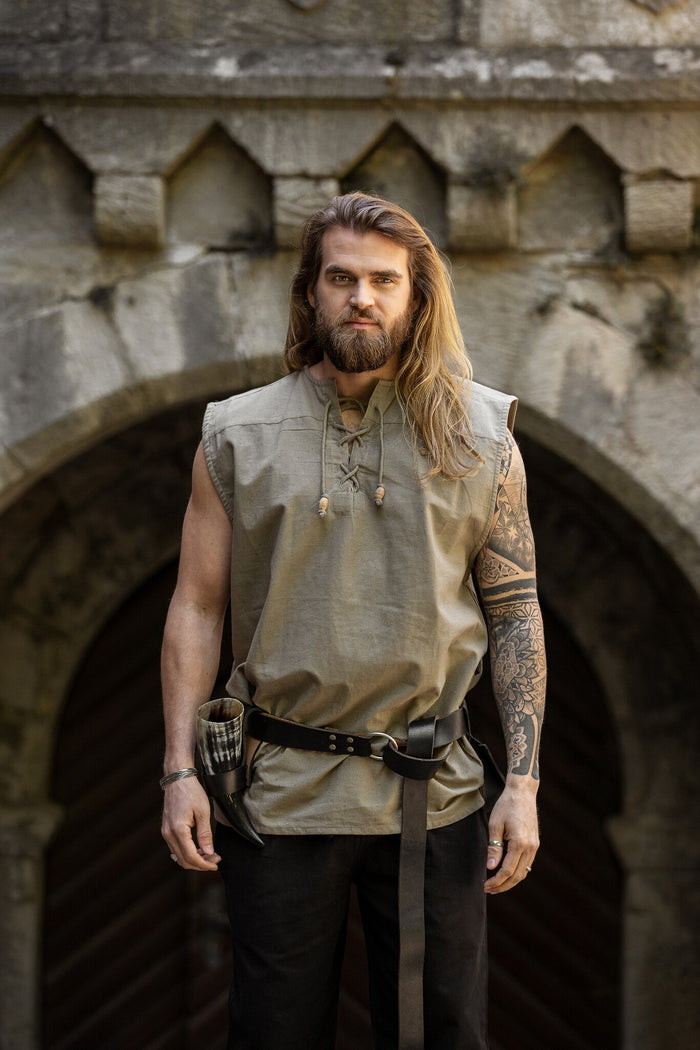 Chemise pirate Jean, chanvre couleur