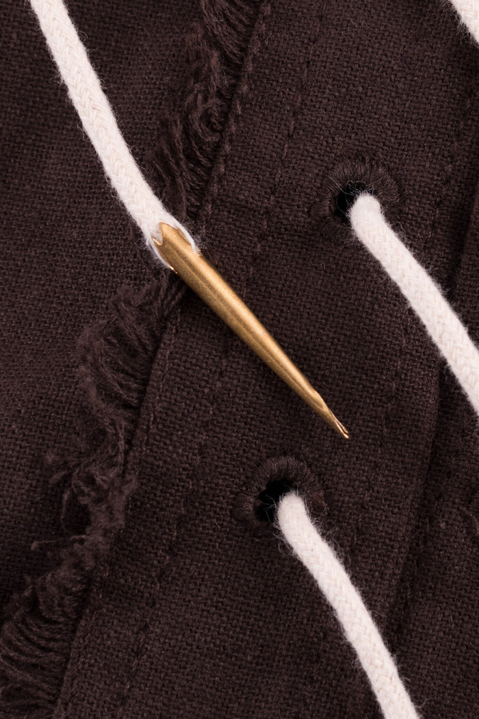 Schnürband mit Aglets, Set aus 5, naturfarben