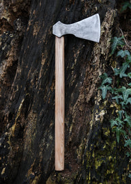 Vikingbijl, handgesmeed staal, type F, semi-scherp