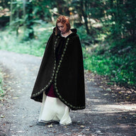Manteau Ceridwen, noir, mélange de laine