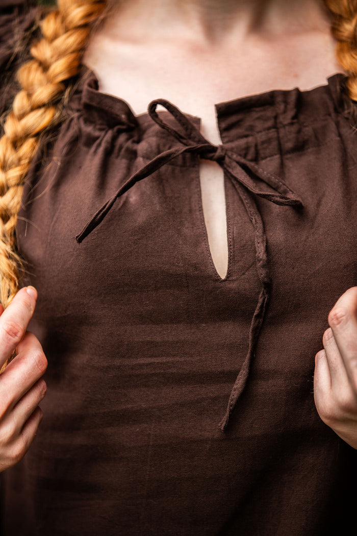 Baroque blouse Julia, bruin