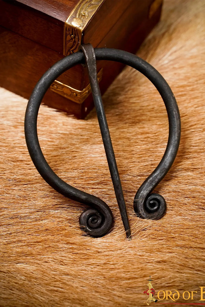 Fíbula em ferradura com espirais, ferro