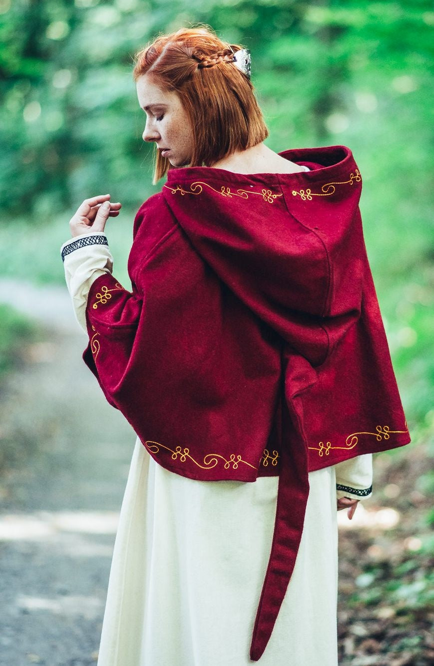 Kaproen Runa, rood, wolmix