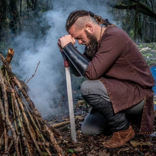 Vikingbroek Jorvik, grijs, wolmix