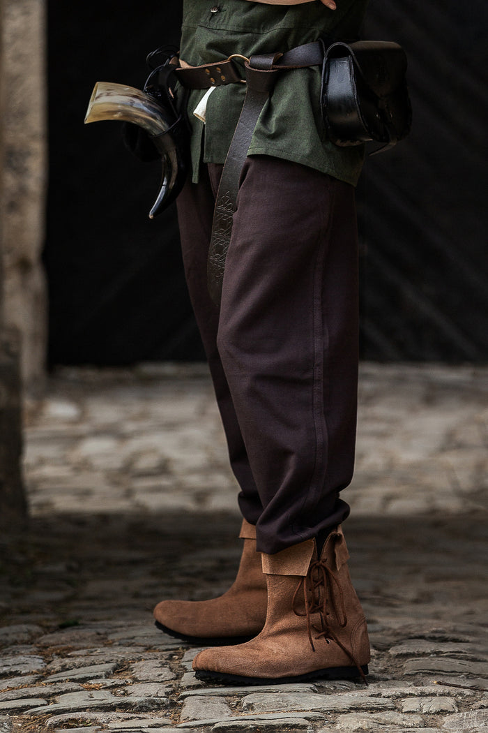 Bukser med knapper, brun