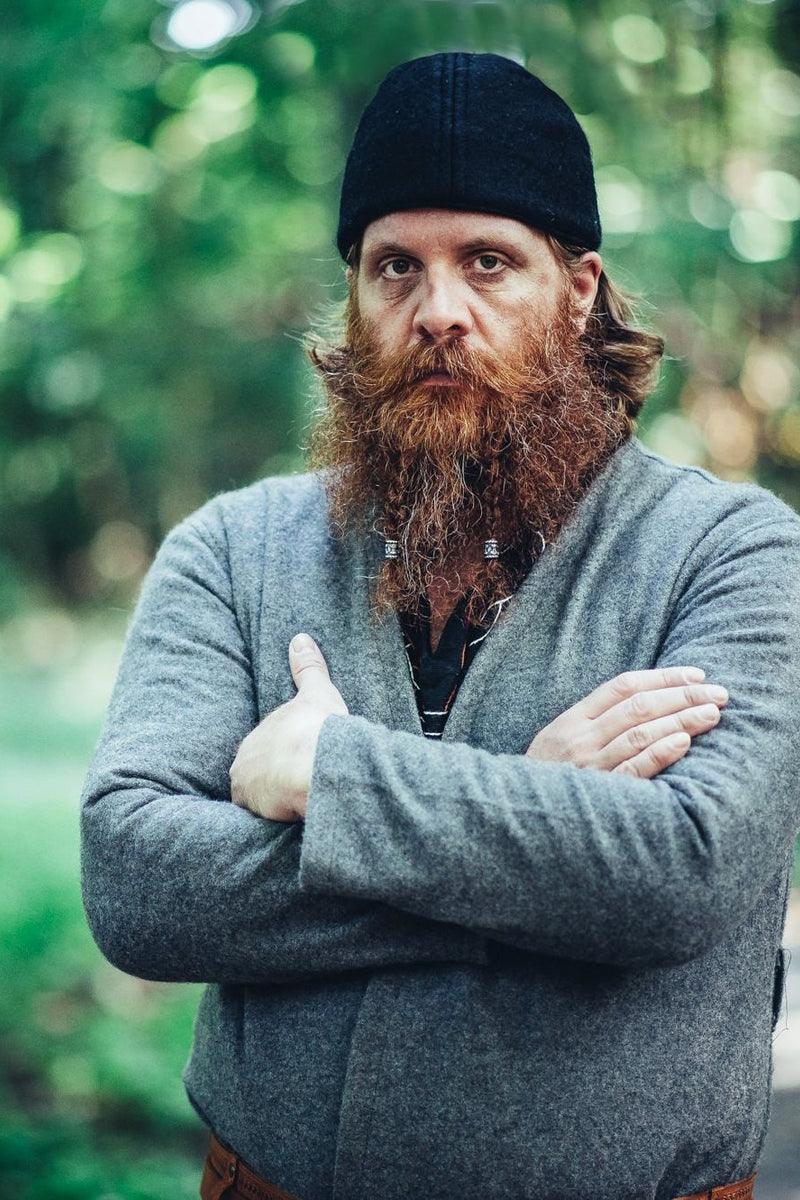 Capuche viking Ari laine, noir