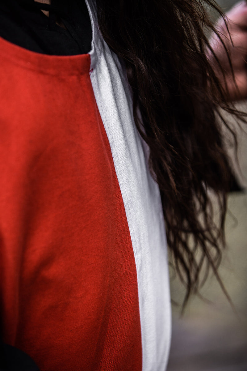 Surcoat, checked, white-red