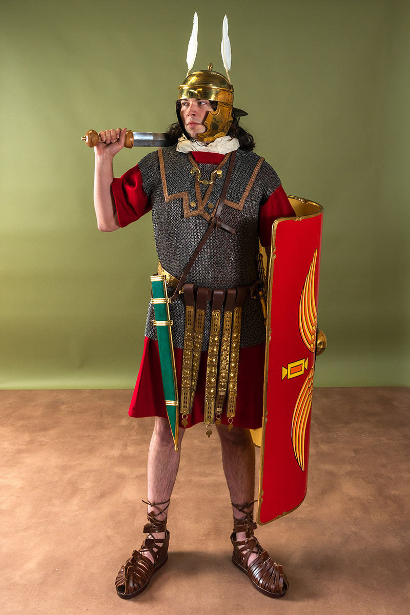 Caligae Neptunus, romerske, brun