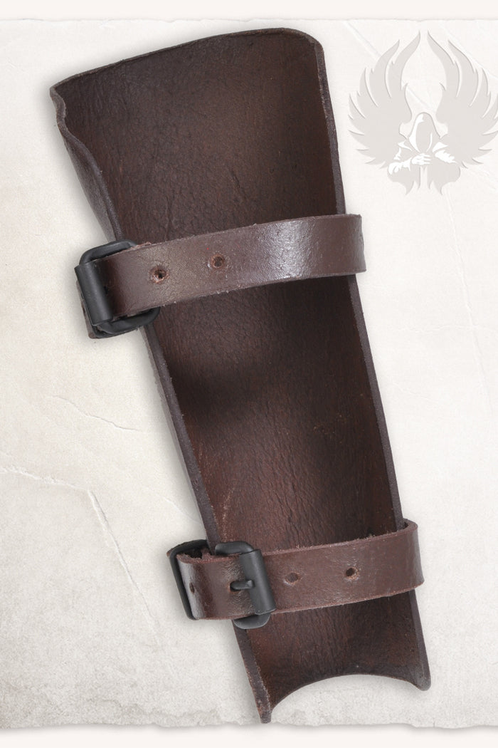 Felix leather bracers, forearm guards, black