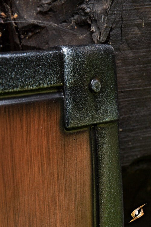 Tarcza LARP typu kite stal–drewno