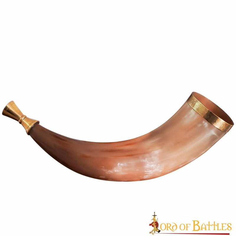 Viking roephoorn met messingen mondstuk