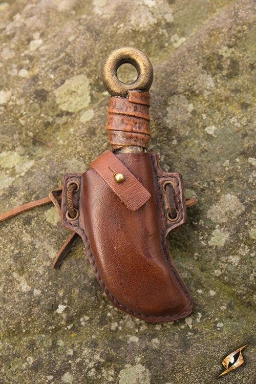 LARP Filiermesser mit Halter, braun