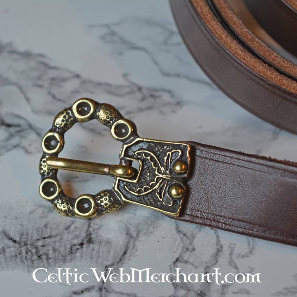 15. årh. bælte London, forsølvet, 165 cm, brun