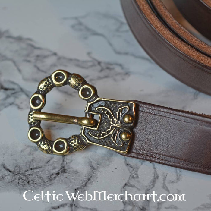 15. årh. bælte London, forsølvet, 165 cm, brun