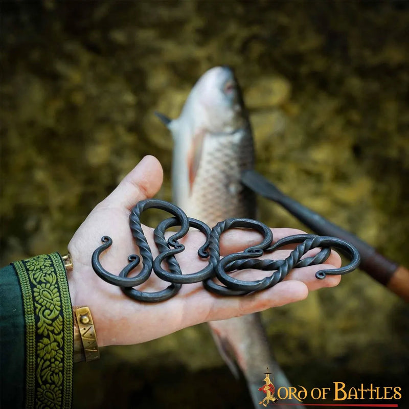 Zestaw 5 ręcznie kutych haków S