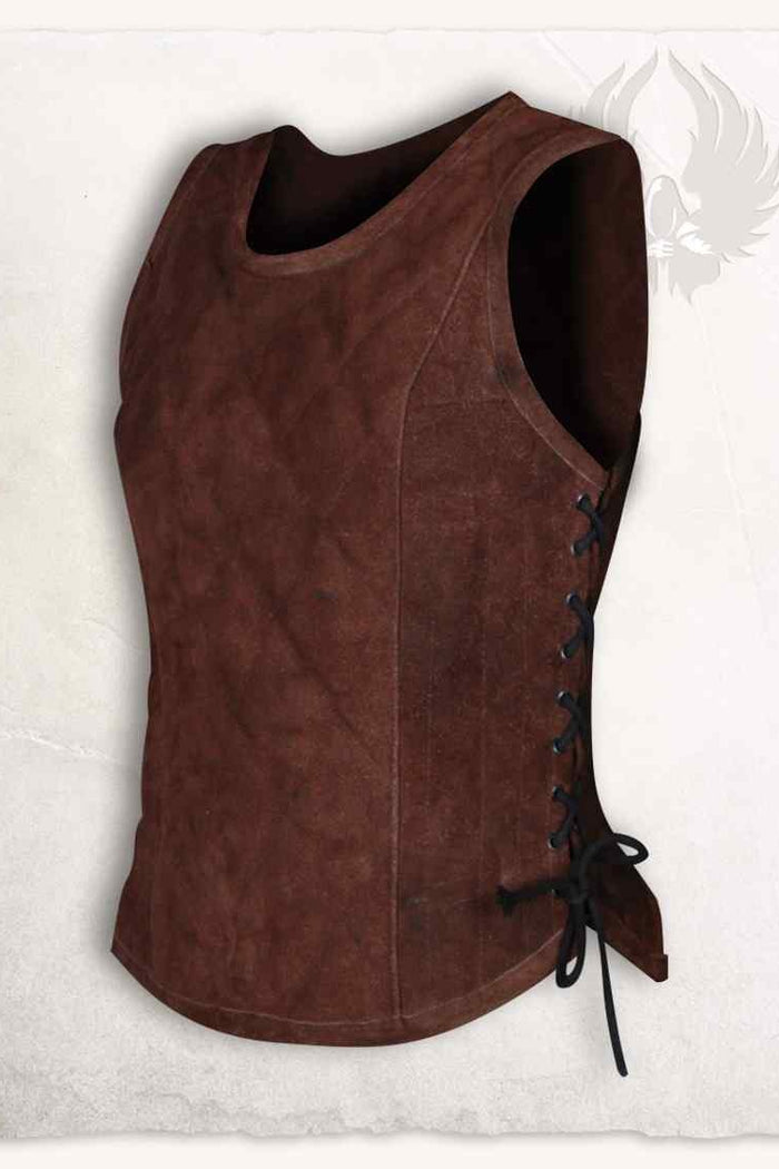 Leather bodice Lucy, brown