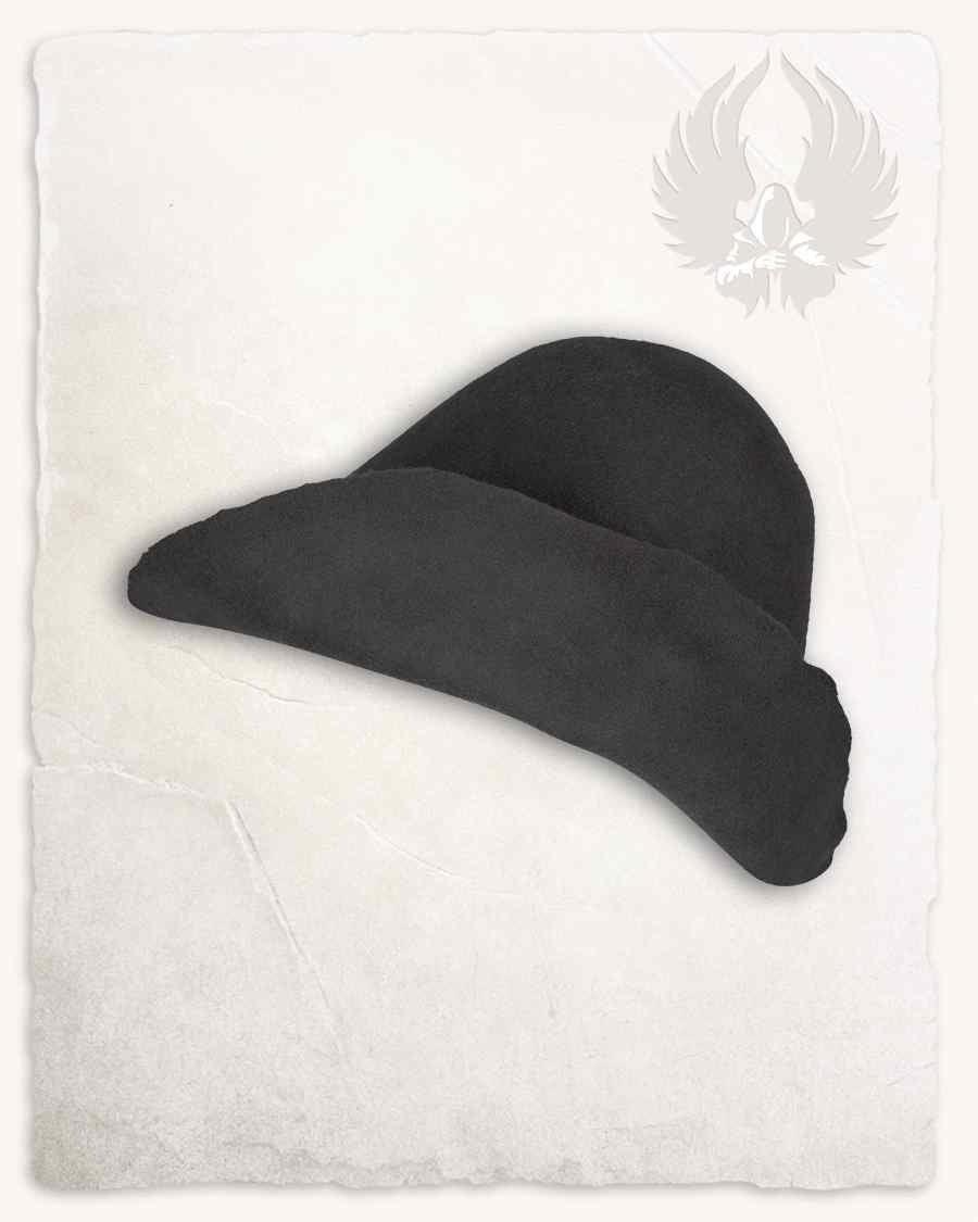 Cappello medievale in feltro Bruno, grigio, misto lana