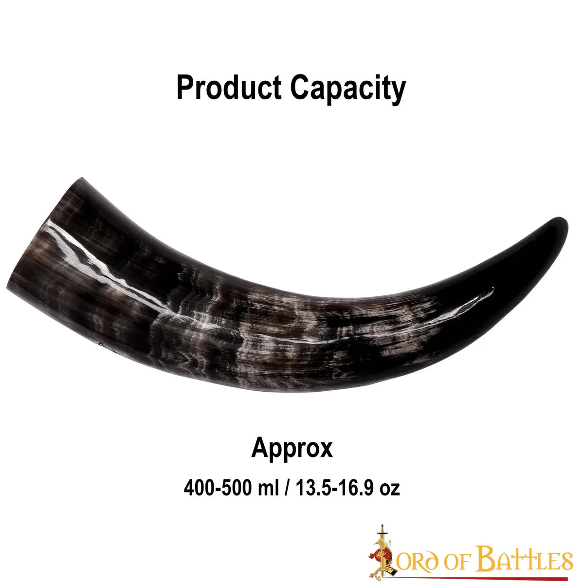 Viking drinking horn drakkar, 300-500 ml