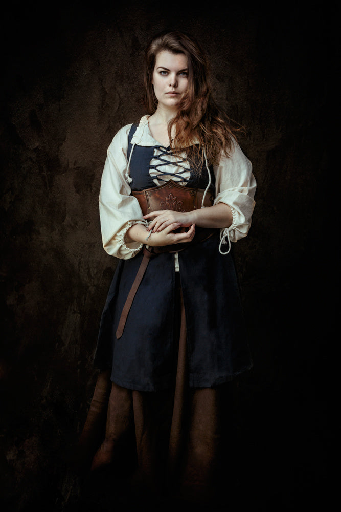 Mittelalterliches Überkleid Leandra, blau