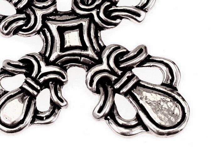 Vikingkruis ringerikestijl, verzilverd brons
