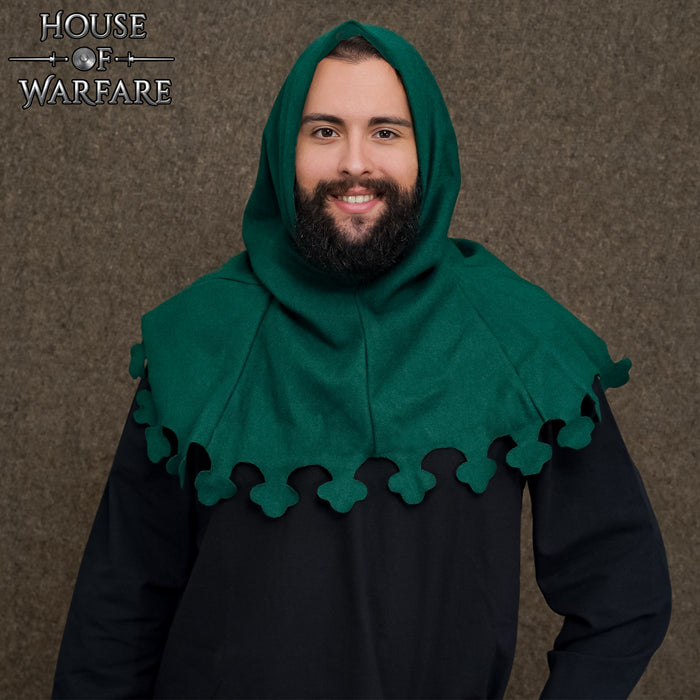 Laatmiddeleeuwse lierepijp, wol, groen