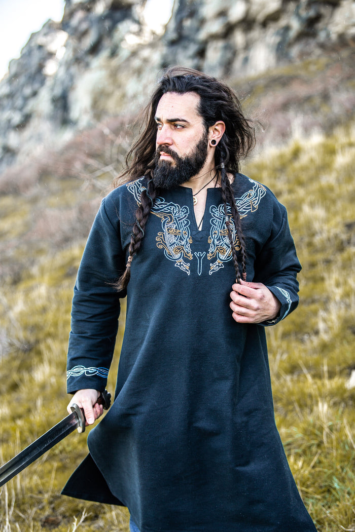 Tunique viking Snorri, noir