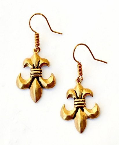 Ohrringe Fleur de Lys, Bronze
