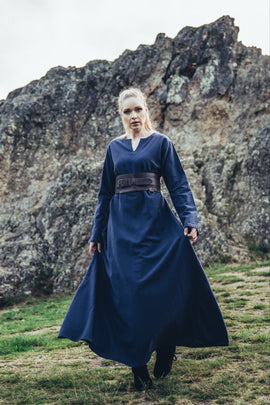 Viking dress Valdis, blue