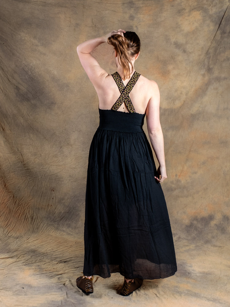 Gudinneklänning Persefone, svart