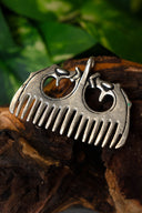 Pettine vichingo stile Ringerike, argentato