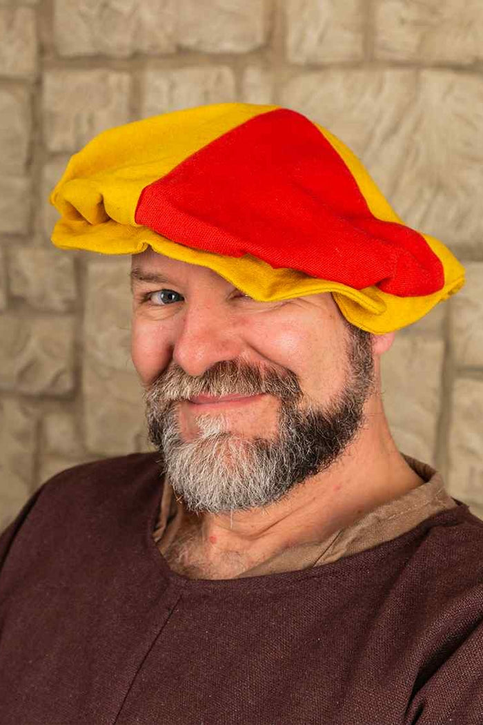 Landsknecht baret Jorg, geel-rood