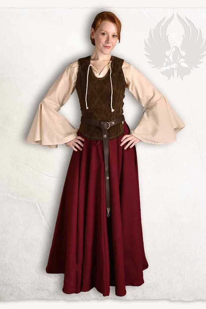 Leather bodice Lucy, brown