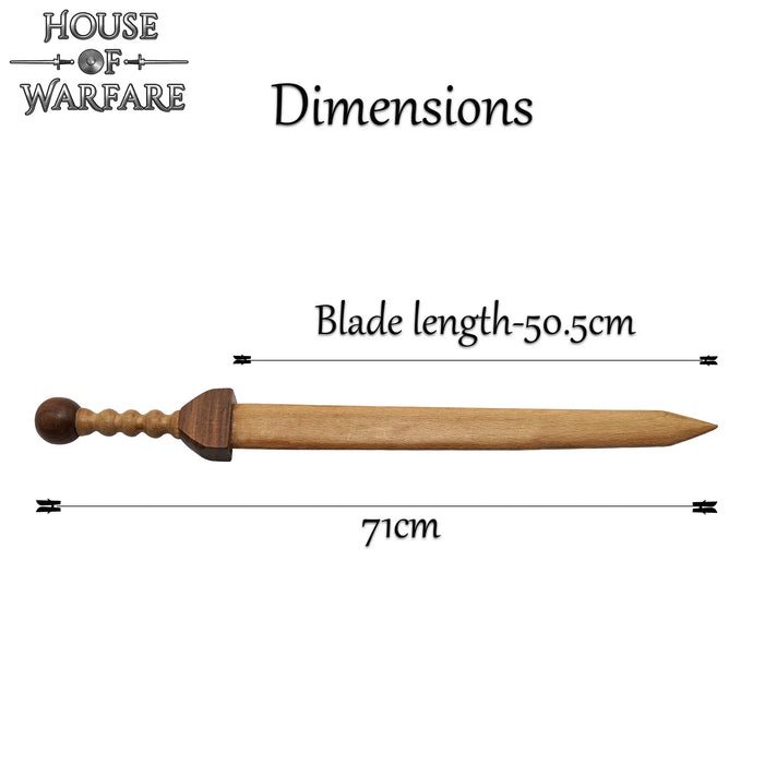 Houten gladius, Rubis, 71 cm