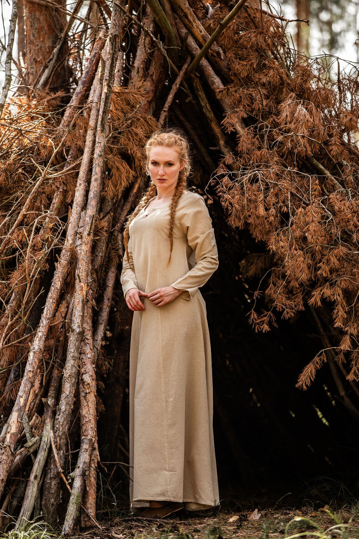 Viking dress Lina, natural