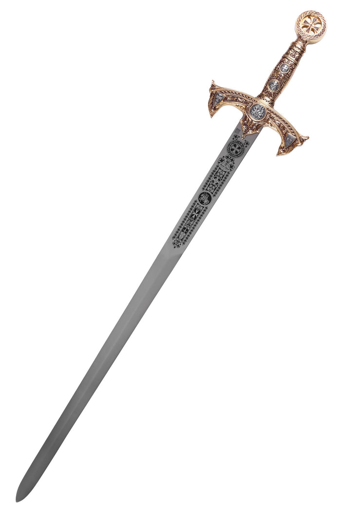 Spada templare, semi-affilata