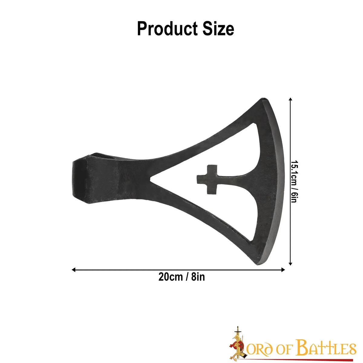 Wikińskie ostrze topora Gotland, tępe (battle-ready)