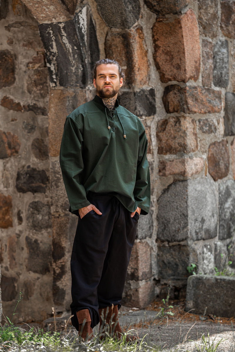 Hand-woven shirt, green