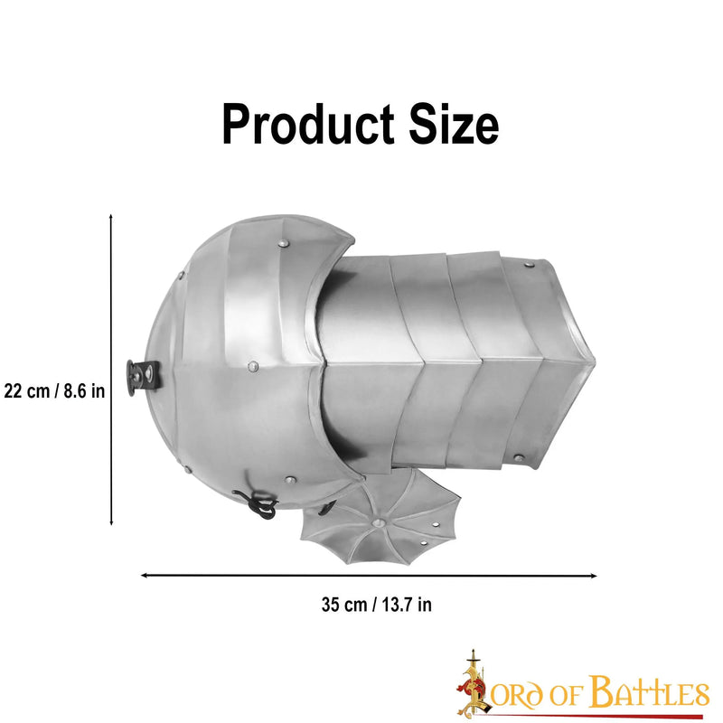 Gotische Pauldrons mit Rondellen, 1,6 mm