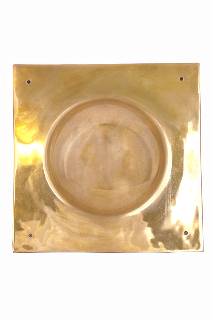 Messingen vierkante schildknop