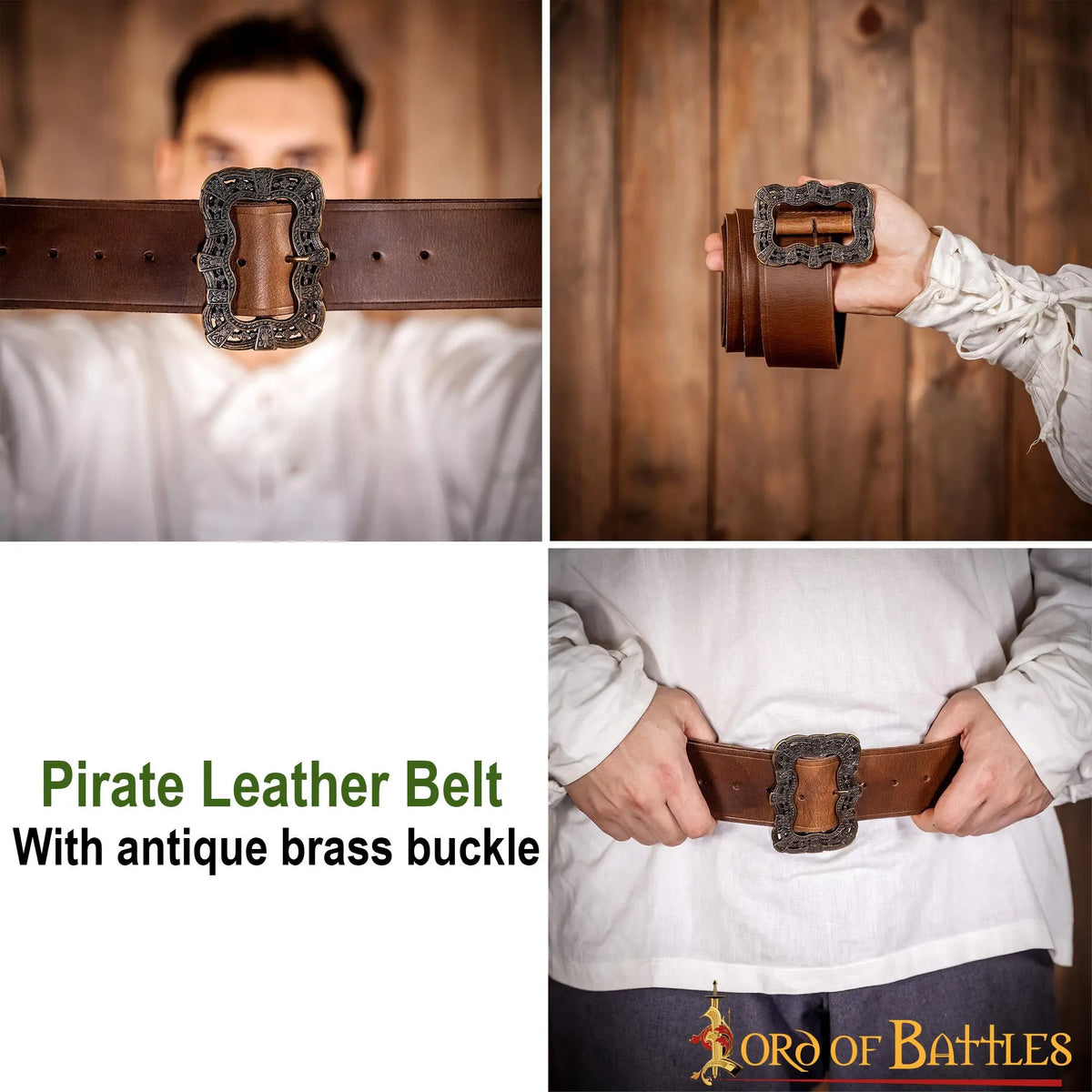 Ceinture de pirate Bastian, 130 cm, marron