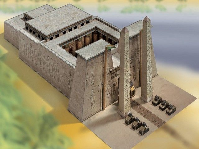Model kartonowy egipskiej świątyni, 1550–1070 p.n.e.