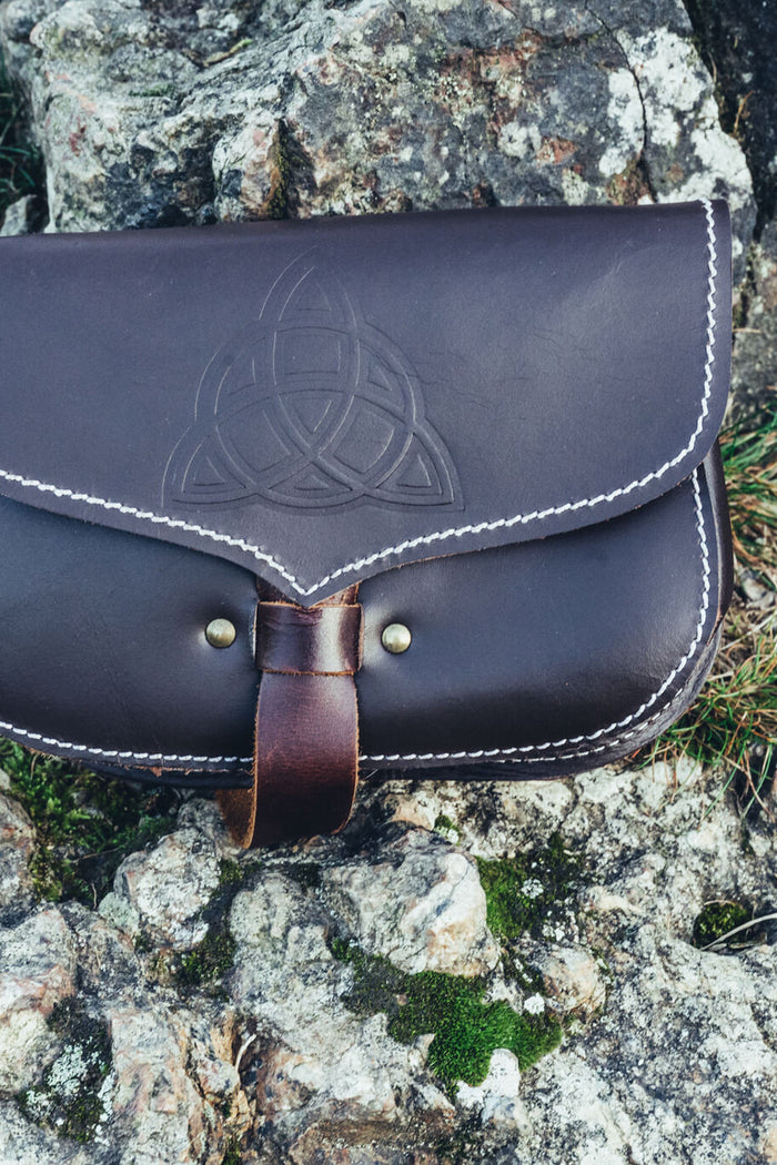 Keltische Tasche Triquetra, braun