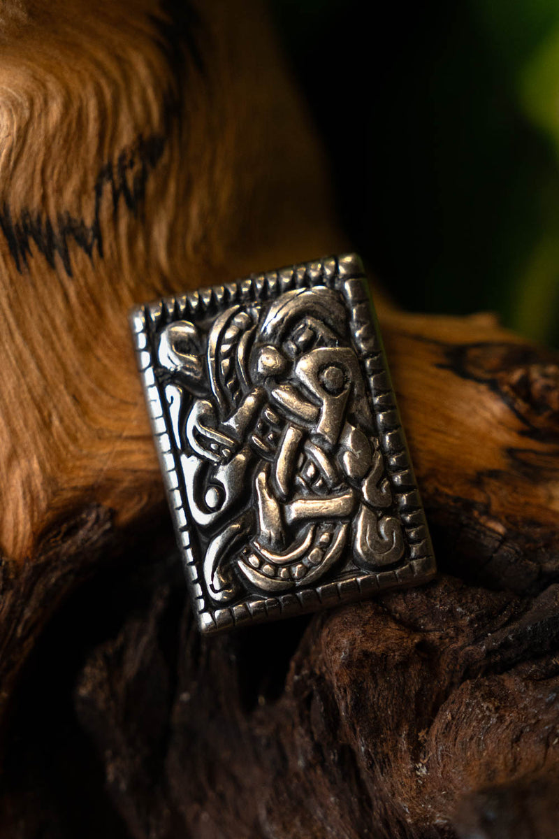 Herraje de cinturón vikingo Dinamarca, plateado
