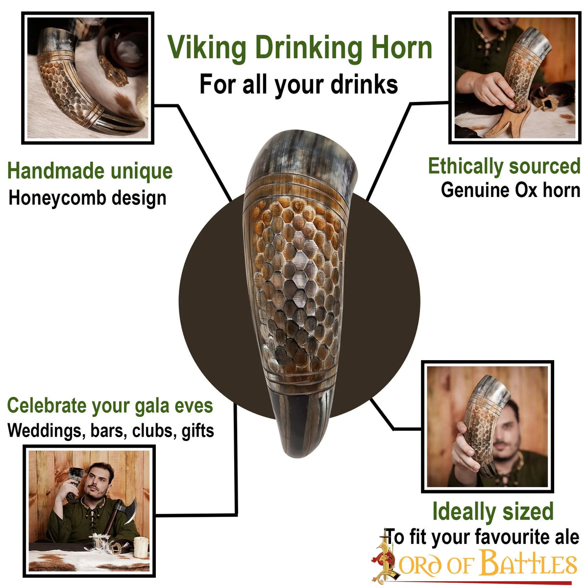 Dragon drinking horn, 500-650 ml