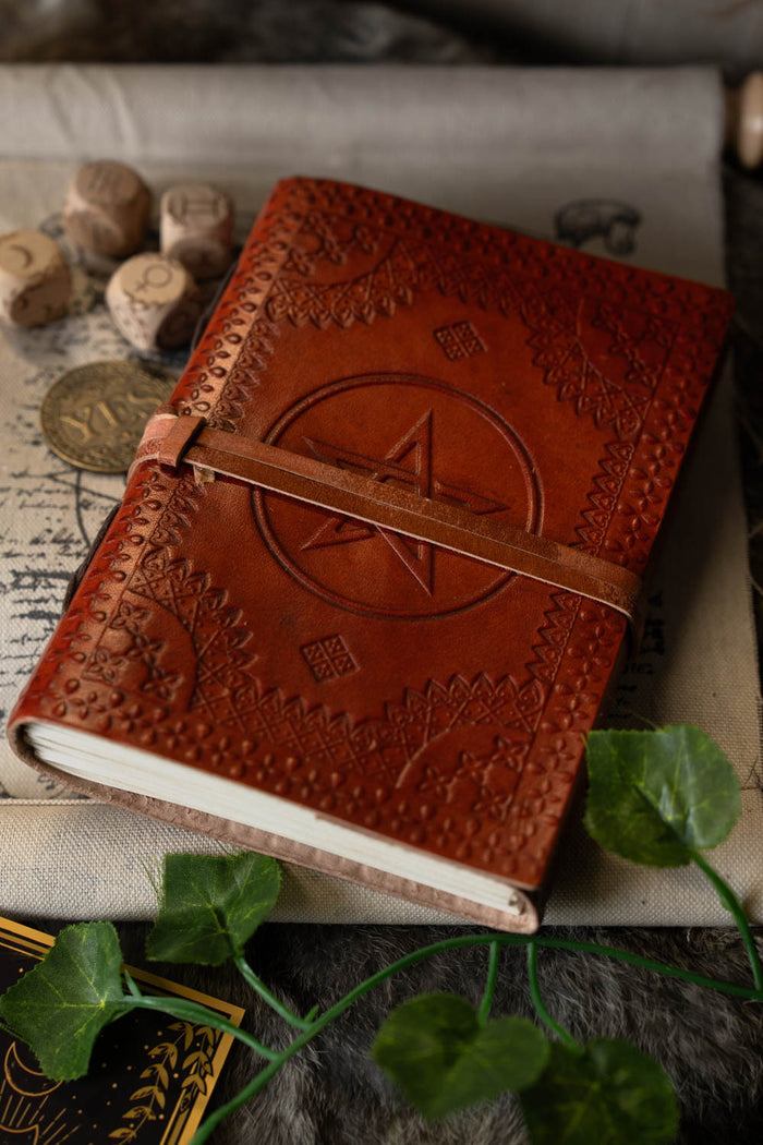 Leather journal Pentagram